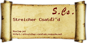 Streicher Csatád névjegykártya